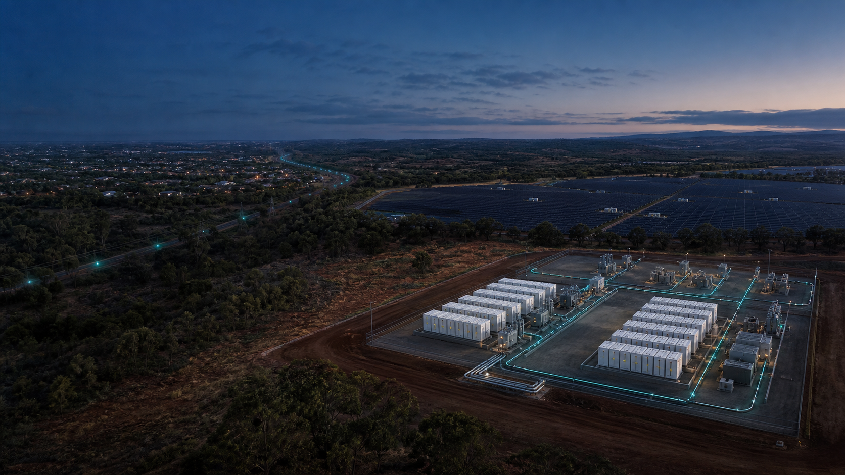 Australian battery and solar infrastructure connected by an intelligent operating layer