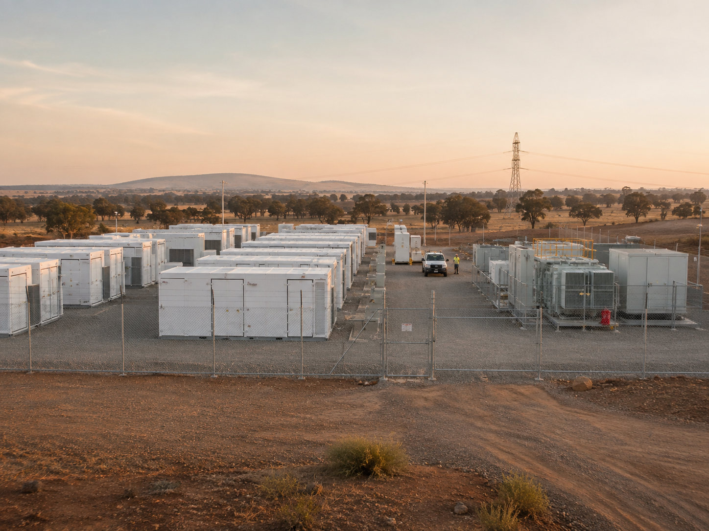Grid-scale battery energy storage site in Australia