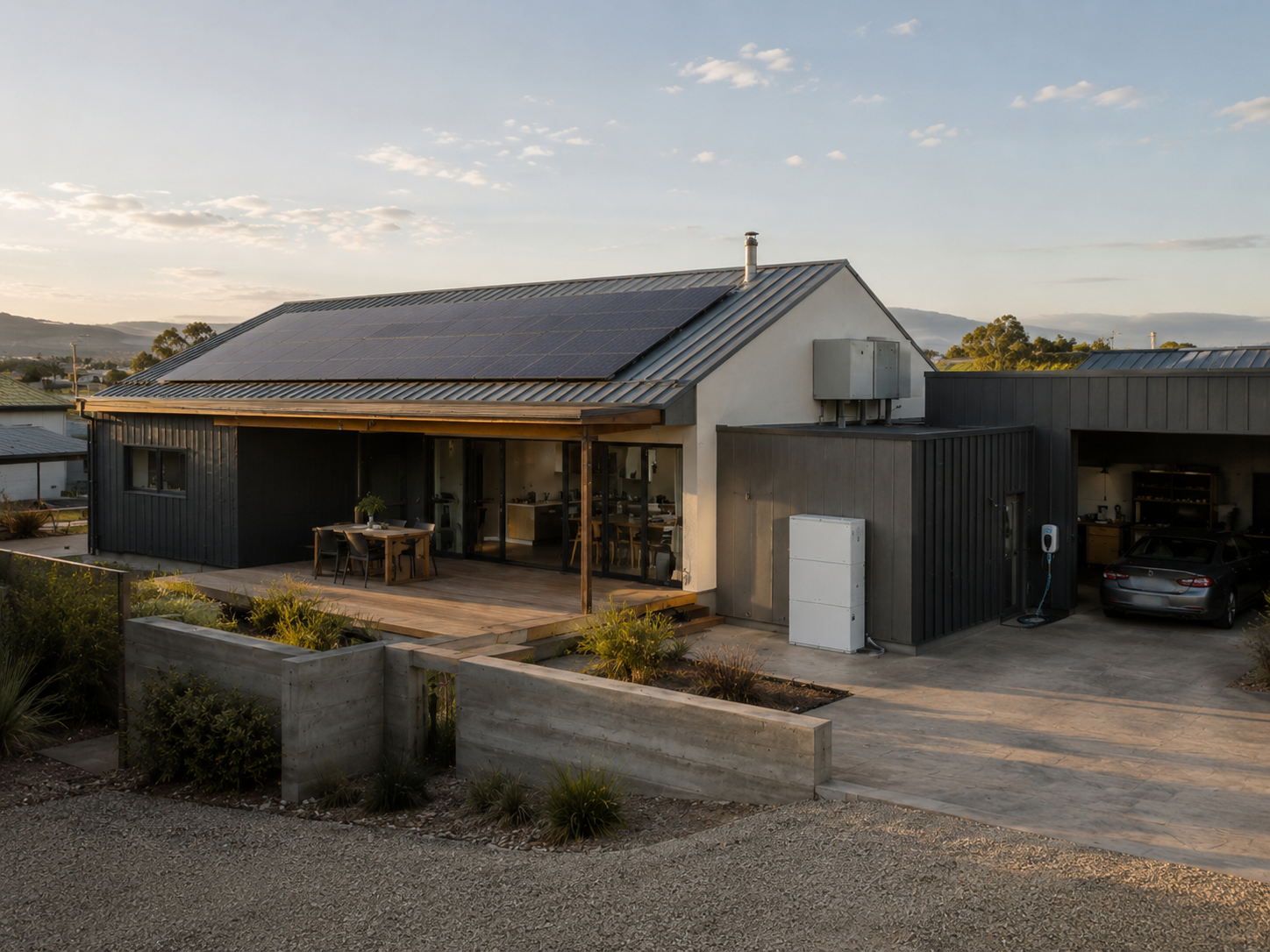Home energy environment with rooftop solar, battery storage and EV charging